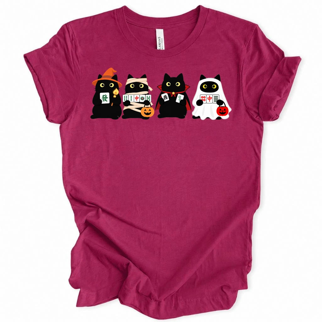 Black cats go halloween T-shirt