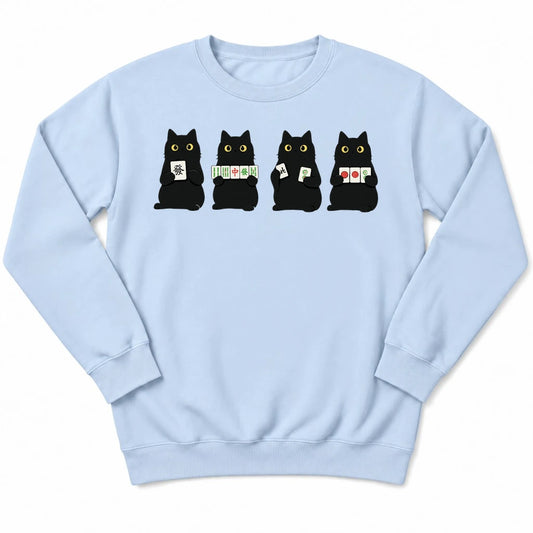 Cats playing Mahjong Sweatshirt