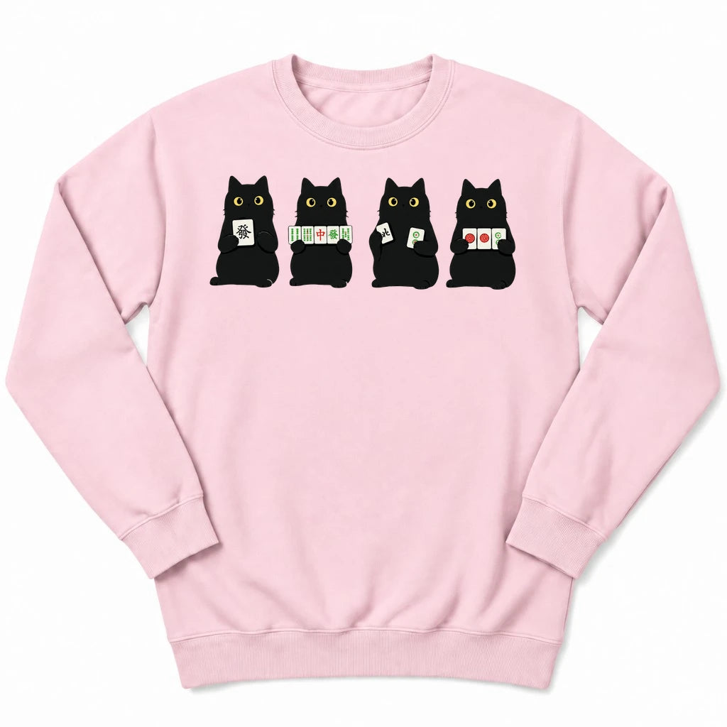 Cats playing Mahjong Sweatshirt