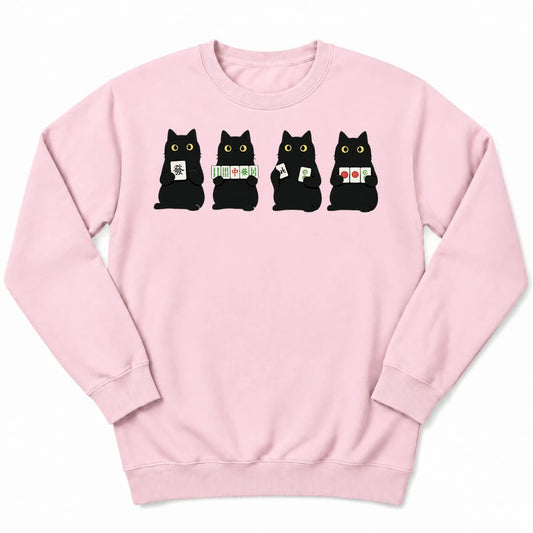 Cats playing Mahjong Sweatshirt