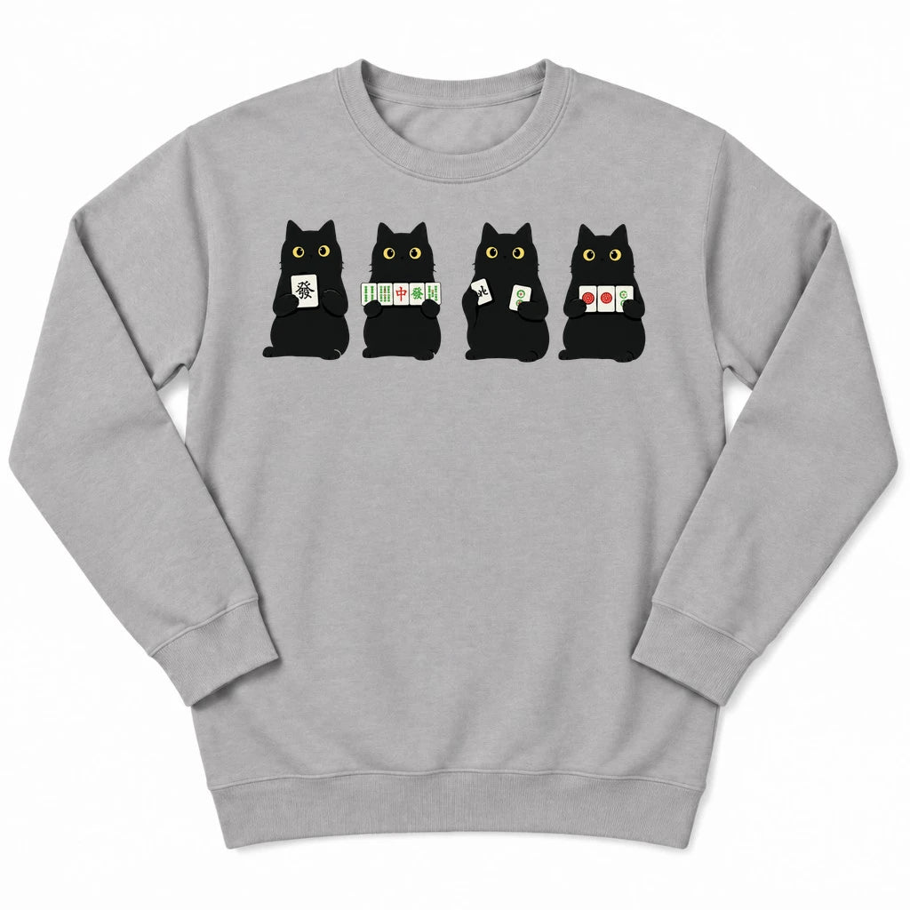 Cats playing Mahjong Sweatshirt