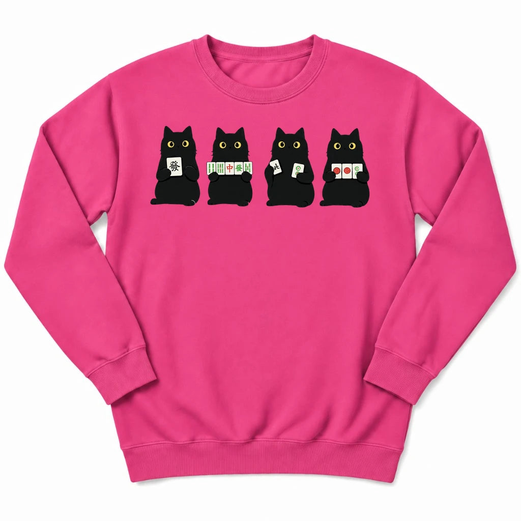 Cats playing Mahjong Sweatshirt