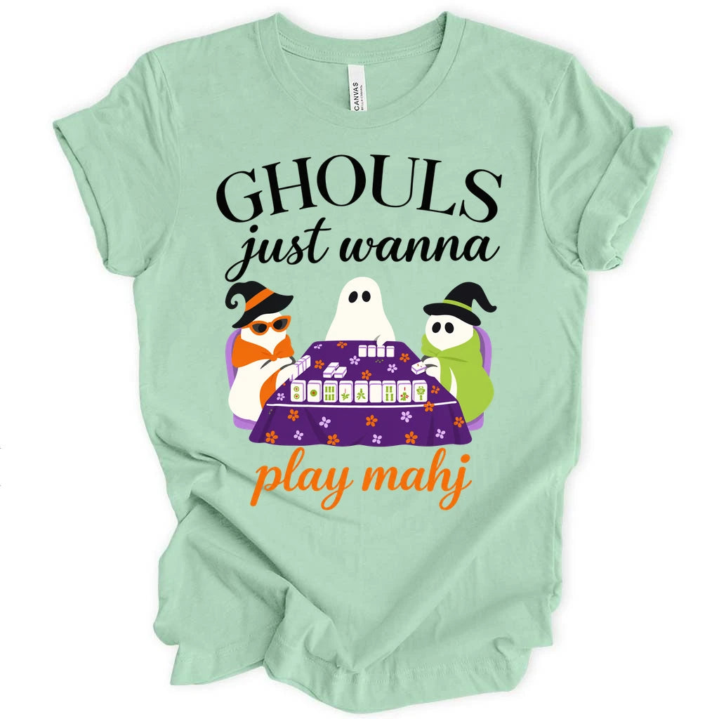 Ghouls just wanna play mahj T-shirt