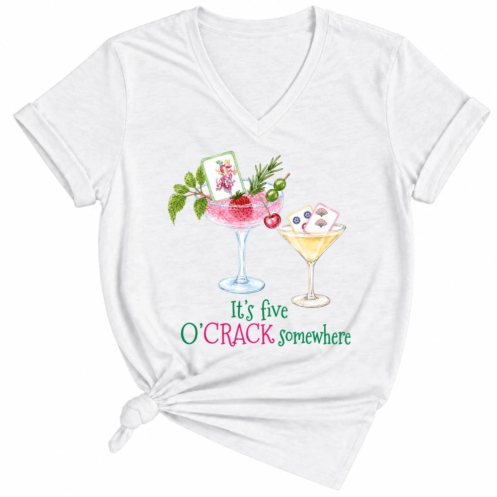 It's Five O'Crack Somewhere Lady V-neck
