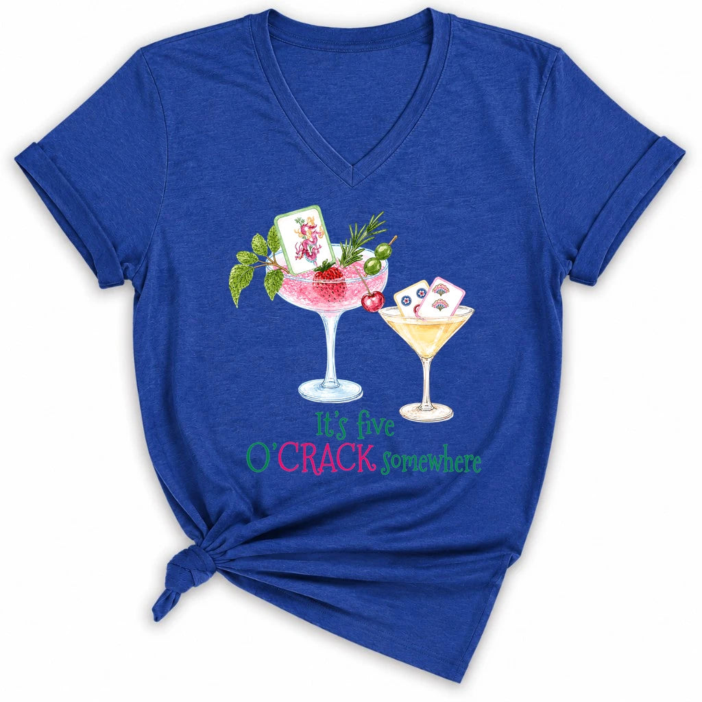 It's Five O'Crack Somewhere Lady V-neck