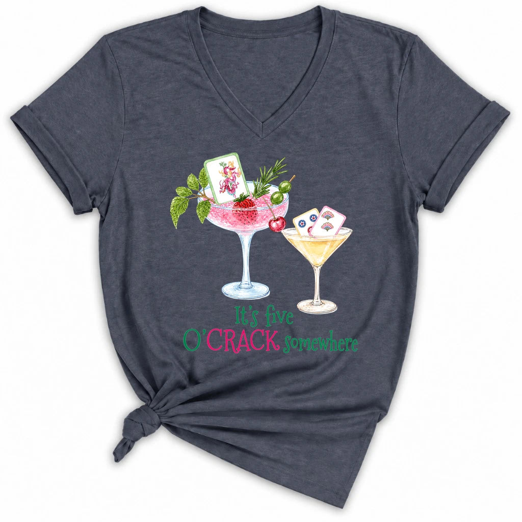 It's Five O'Crack Somewhere Lady V-neck