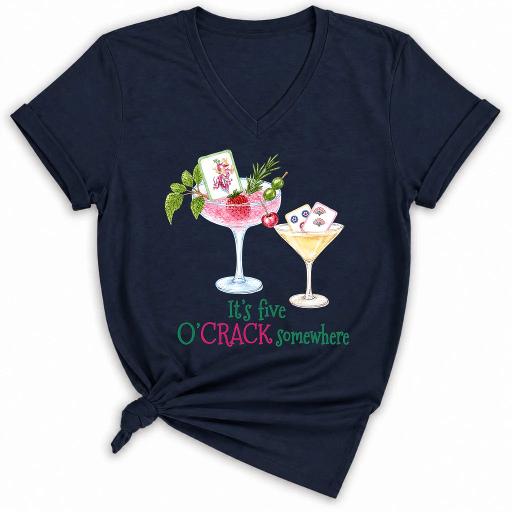 It's Five O'Crack Somewhere Lady V-neck