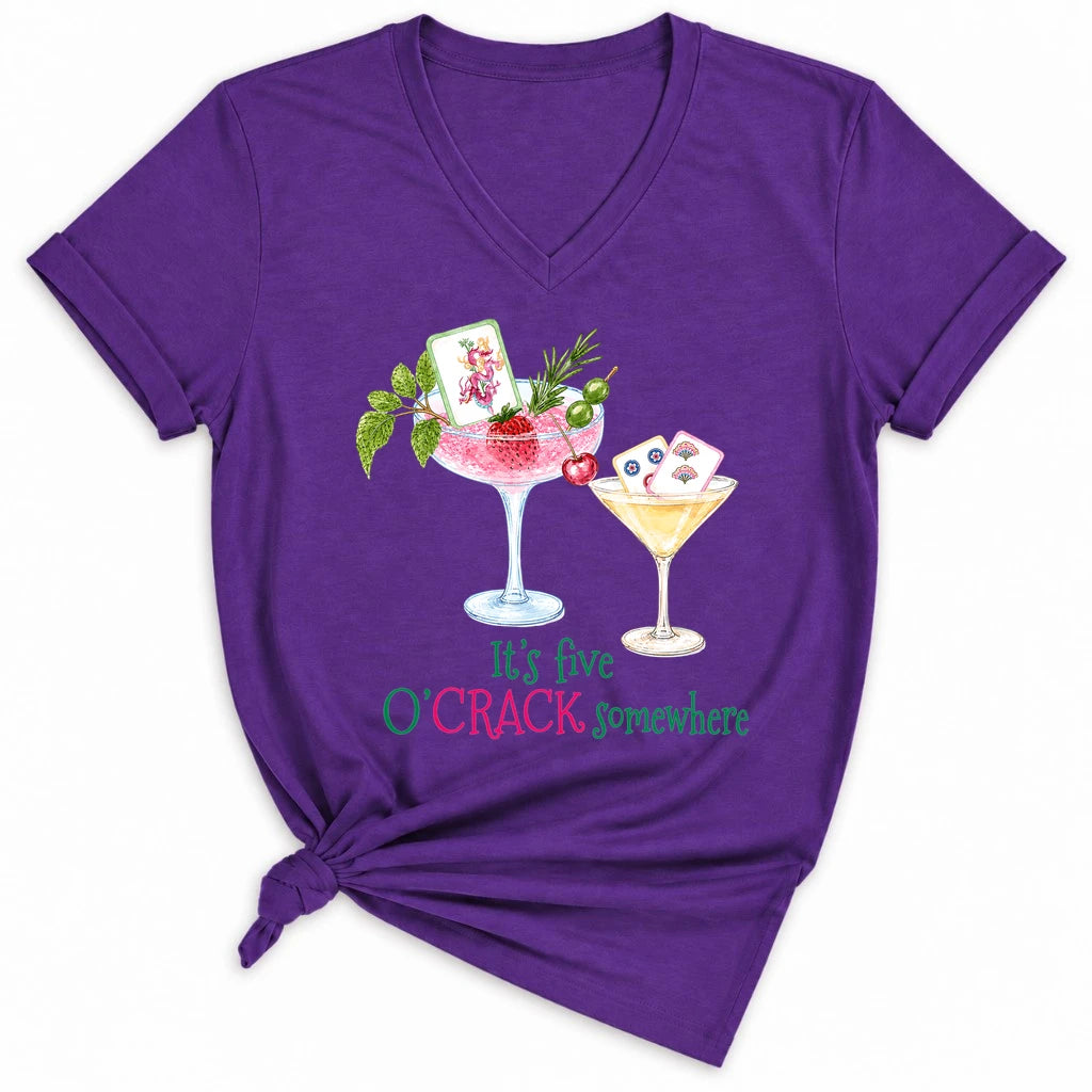 It's Five O'Crack Somewhere Lady V-neck