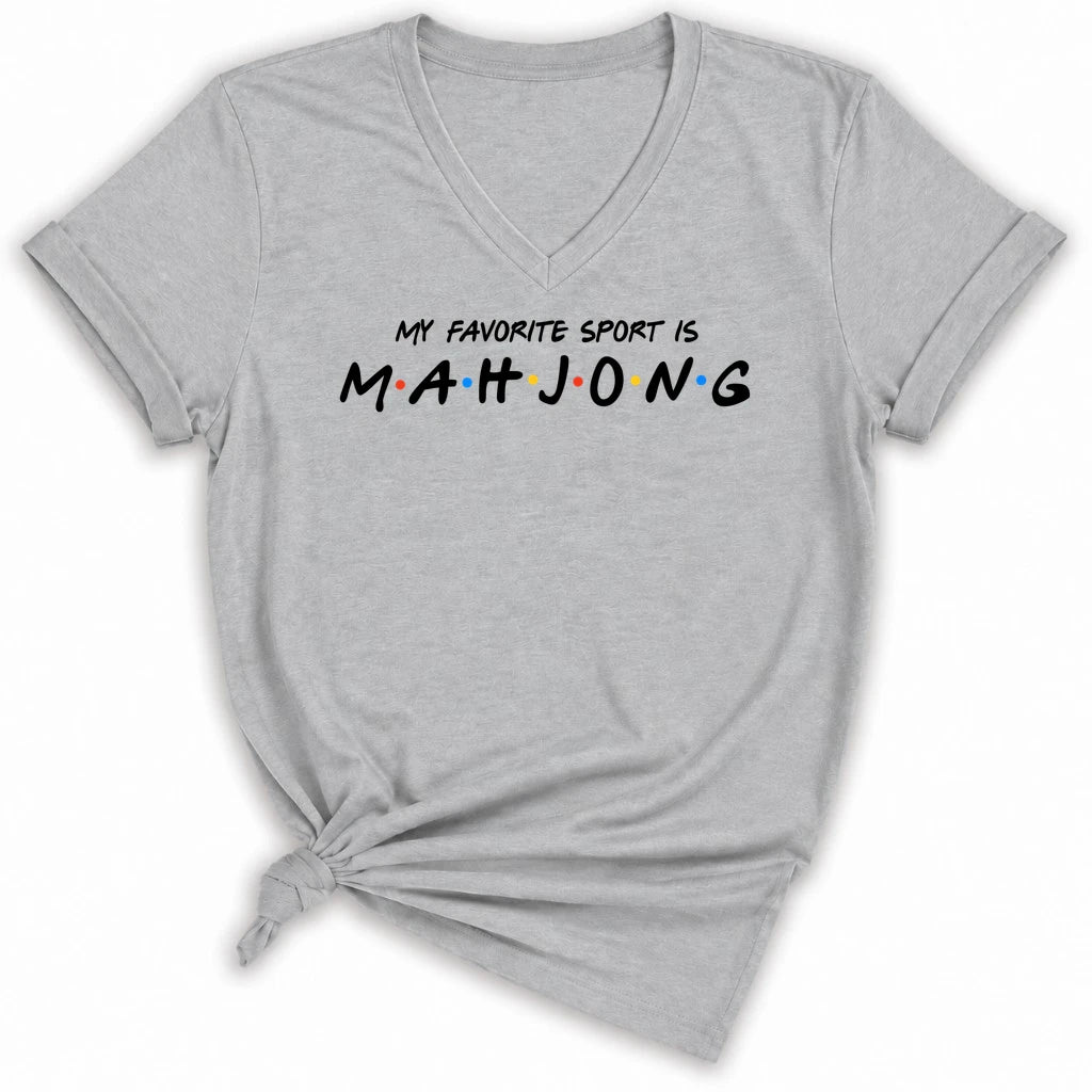 My Favorite Sport Is Mahjong Lady V-neck