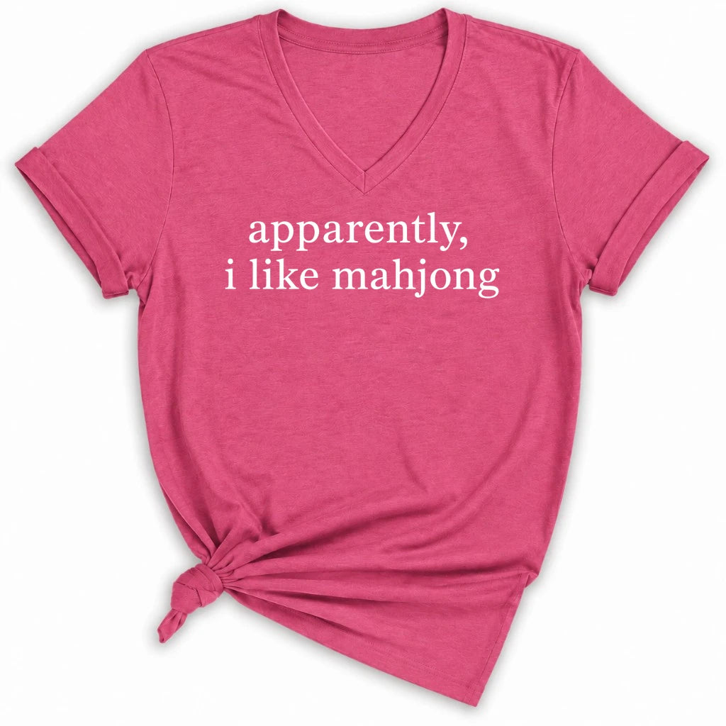 Apparently, I Like Mahjong Lady V-neck