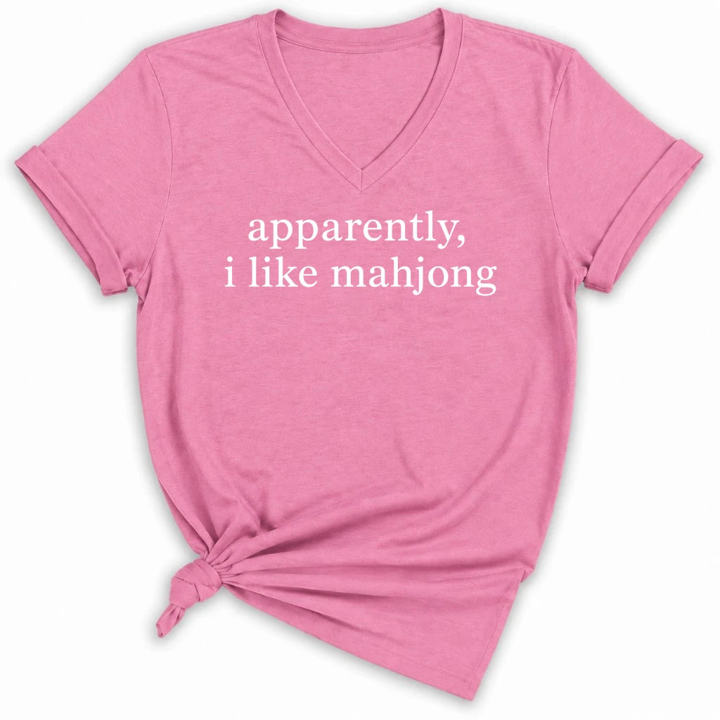 Apparently, I Like Mahjong Lady V-neck
