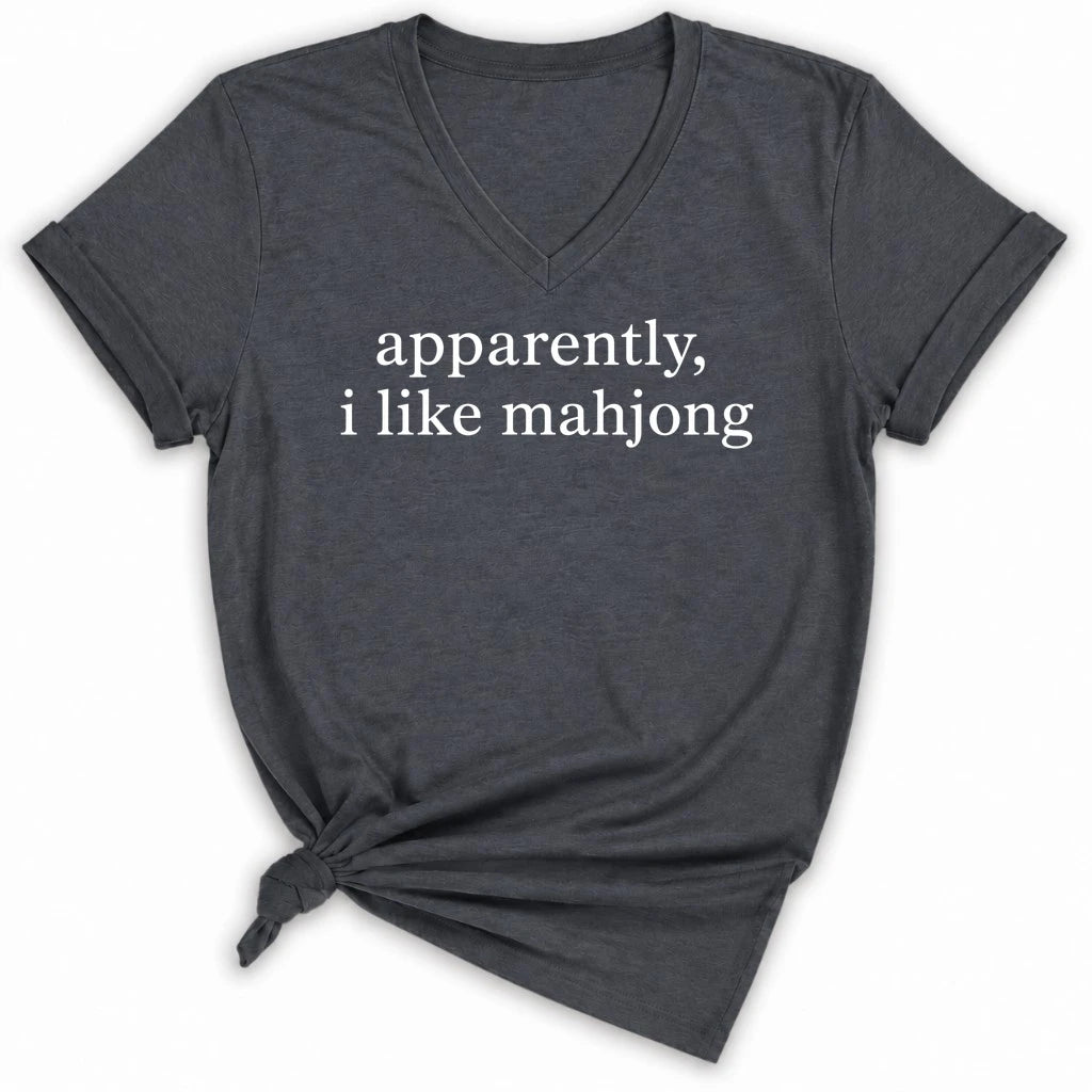 Apparently, I Like Mahjong Lady V-neck