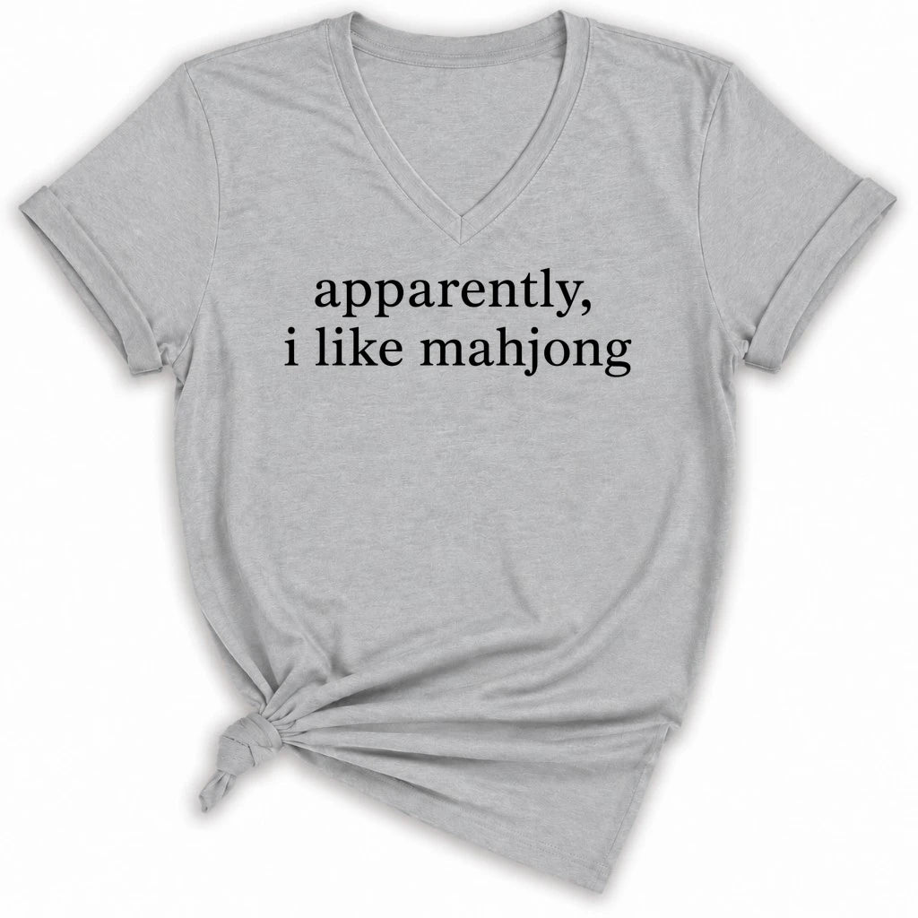 Apparently, I Like Mahjong Lady V-neck