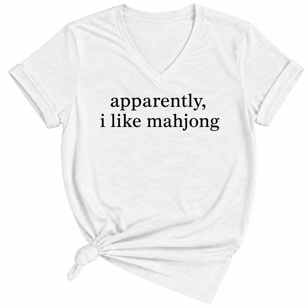 Apparently, I Like Mahjong Lady V-neck