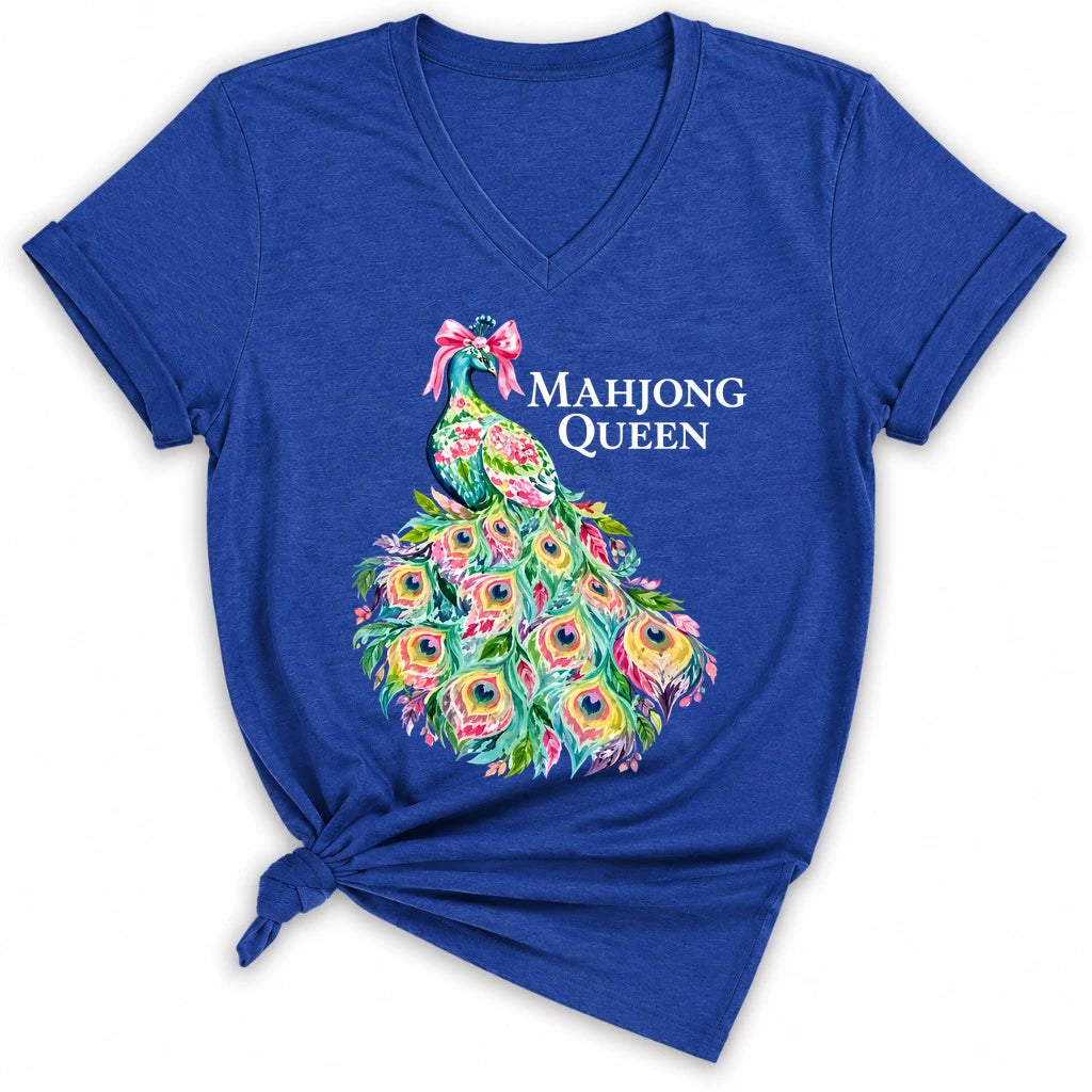 Mahjong Queen Lady V-neck