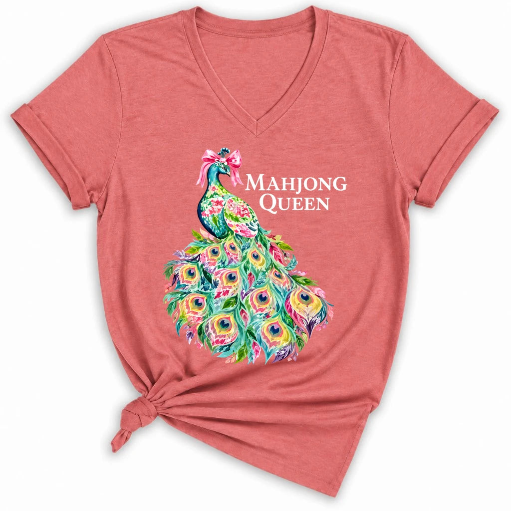 Mahjong Queen Lady V-neck
