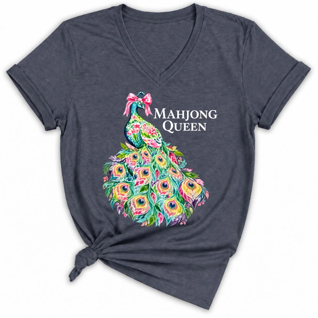 Mahjong Queen Lady V-neck