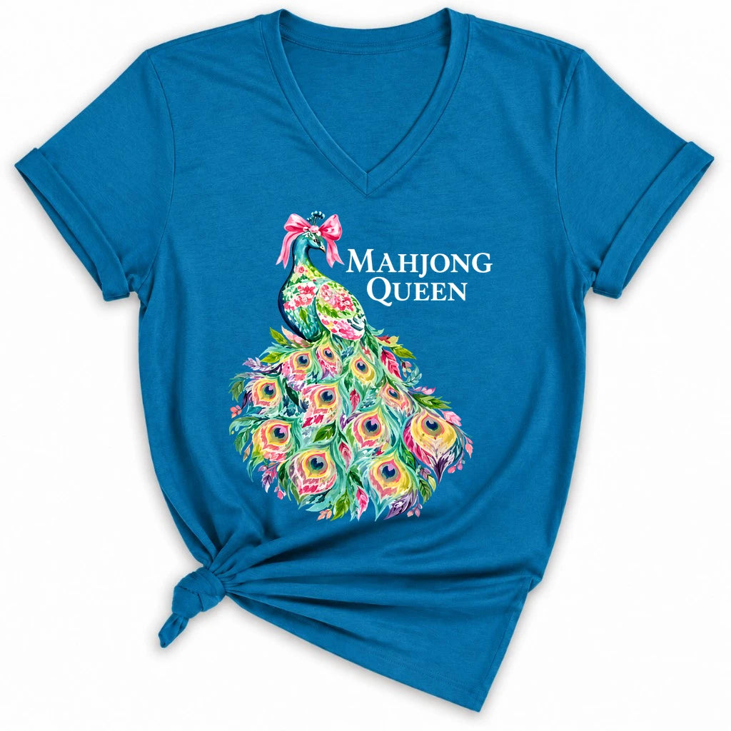 Mahjong Queen Lady V-neck