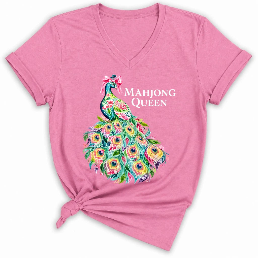 Mahjong Queen Lady V-neck