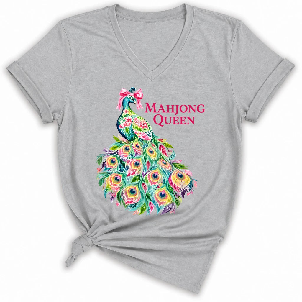 Mahjong Queen Lady V-neck