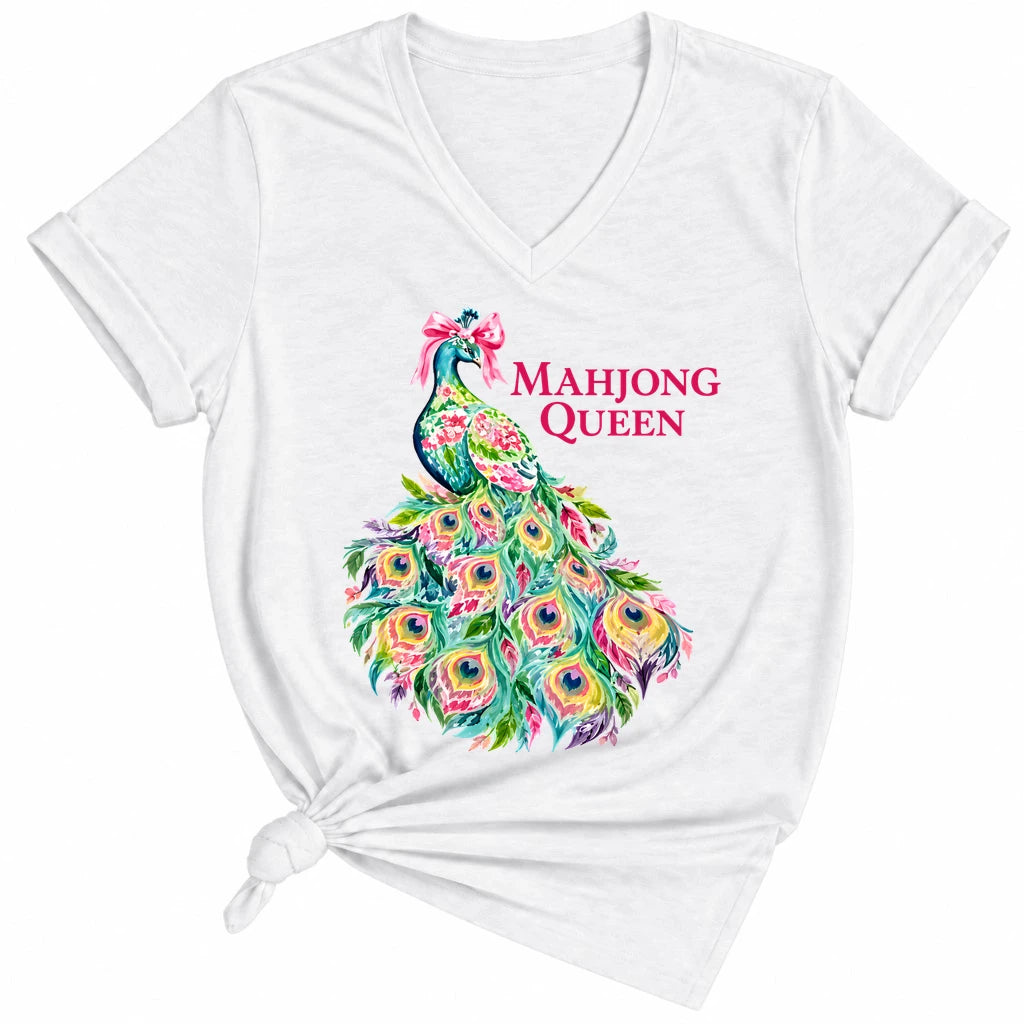 Mahjong Queen Lady V-neck