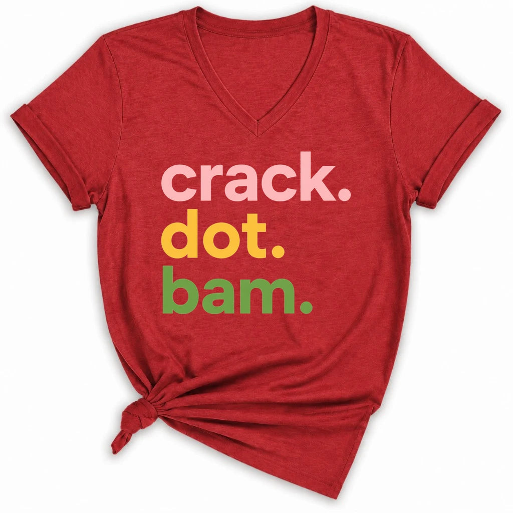 Crack Dot Bam Lover Lady V-neck