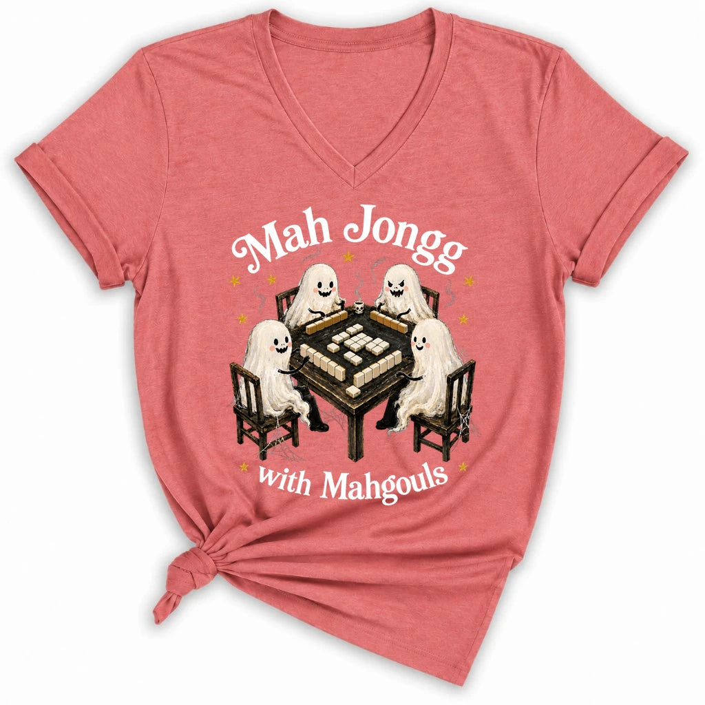 Mahjong with Mahgouls Lady V-neck