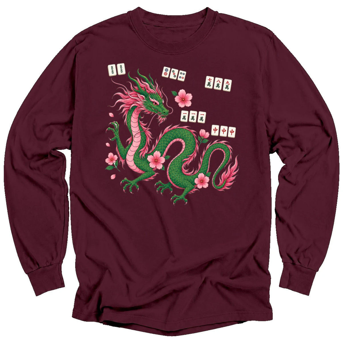 Mahjong Dragon Long Sleeve T-shirt
