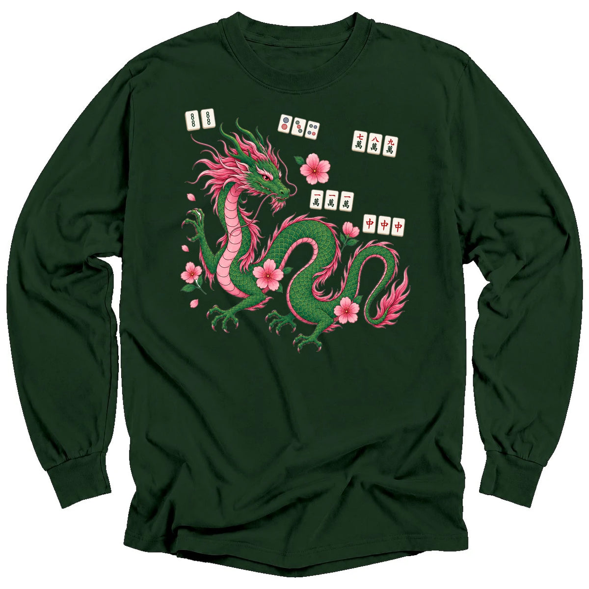 Mahjong Dragon Long Sleeve T-shirt