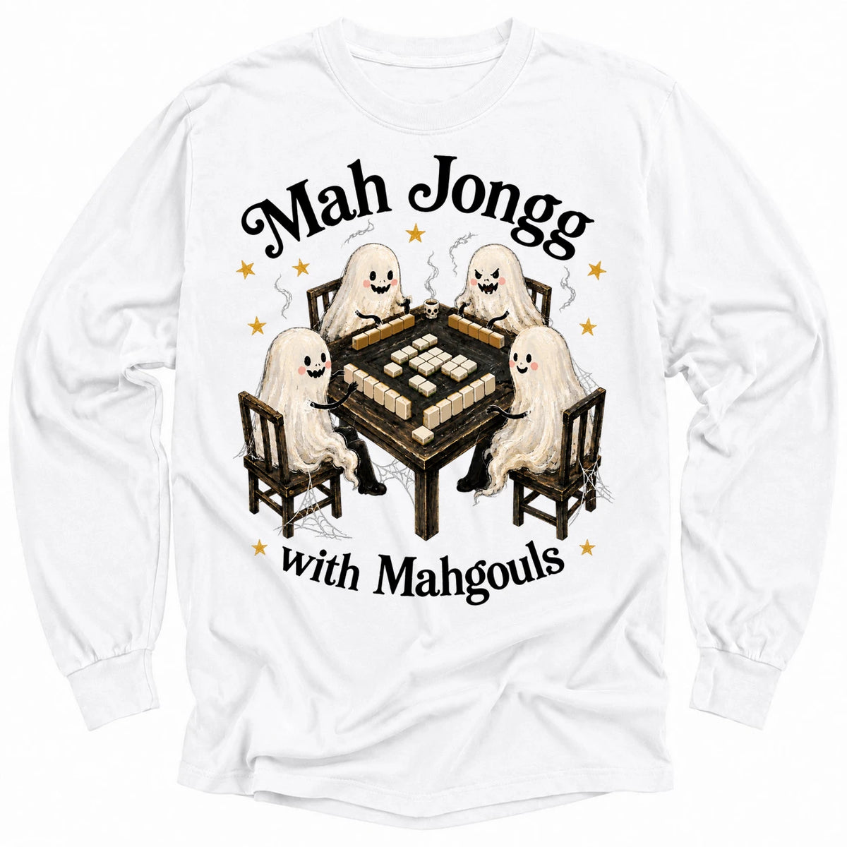 Mahjong with Mahgouls Long Sleeve T-shirt