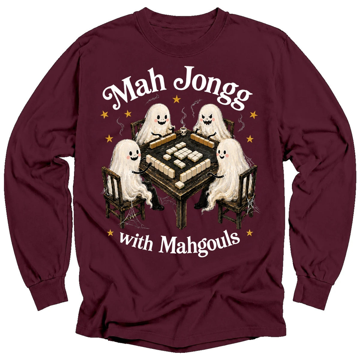 Mahjong with Mahgouls Long Sleeve T-shirt