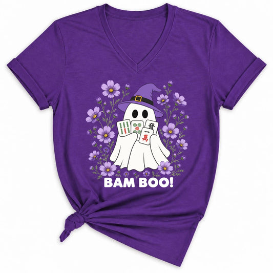 BAM BOO Mahjong Lady V-neck