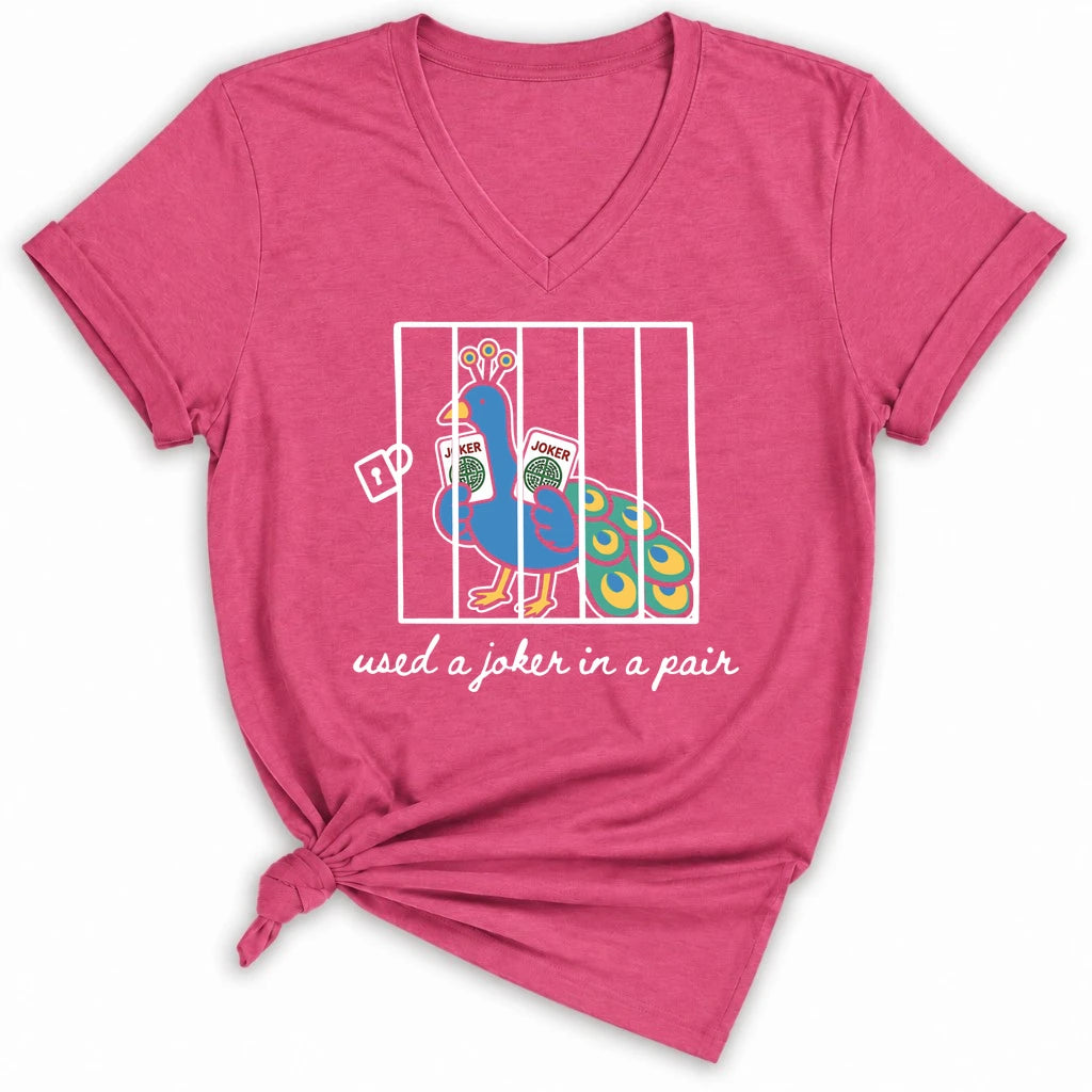 Used a Joker in a Pair Lady V-neck