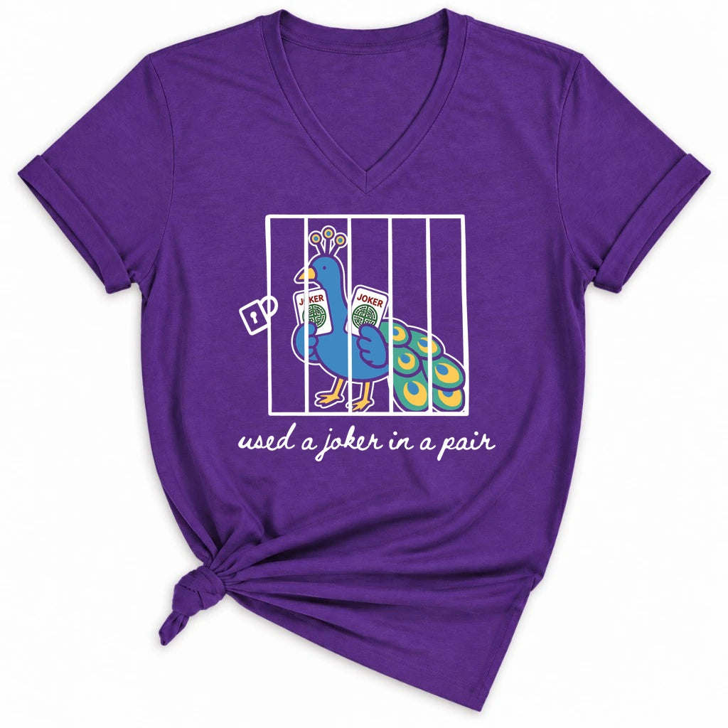 Used a Joker in a Pair Lady V-neck