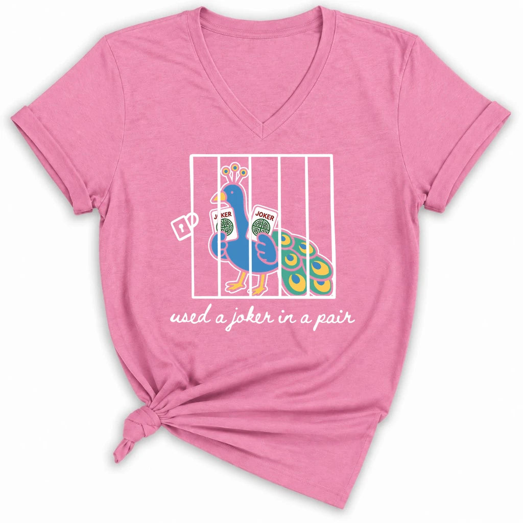 Used a Joker in a Pair Lady V-neck